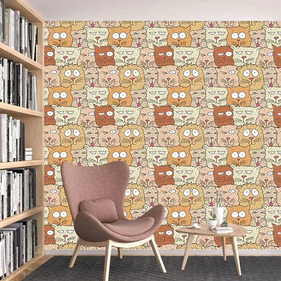 Baby Nursery Peel And Stick Wallpaper - Benutzerdefinierte Cartoon wasserdichte Tapeten zum Abziehen