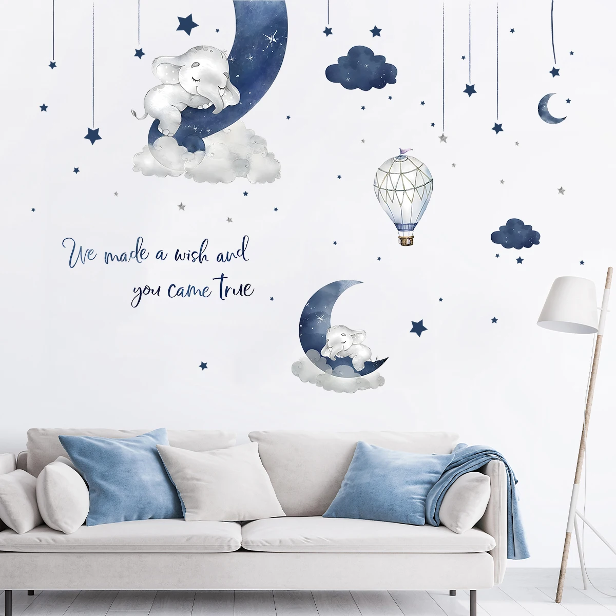 Baby Girl Nursery Quotes - 1 Stück Cartoon Tier Elefant Wandaufkleber