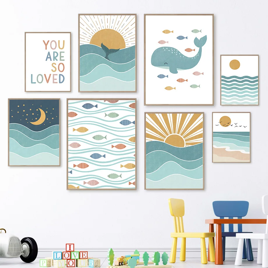 Baby Girl Nursery Quotes - 1 Stück rahmenlose Leinwandbilder mit Motiven