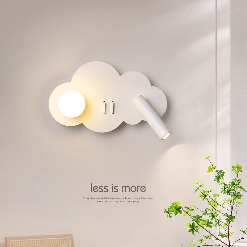Baby Nursery Wall Lights - Wolkenförmige Schlafzimmer-Wandleuchte mit Schalter Wohnzimmer-Hintergrundbeleuchtung Kinderzimmer-Leselampe