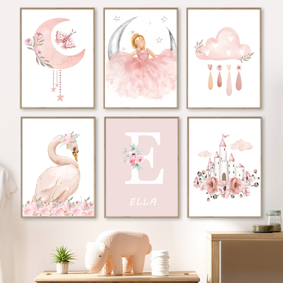 Rosa Engel Mädchen Sonne Mond  – Baby Nursery Decor Girl Bewertung und Preis