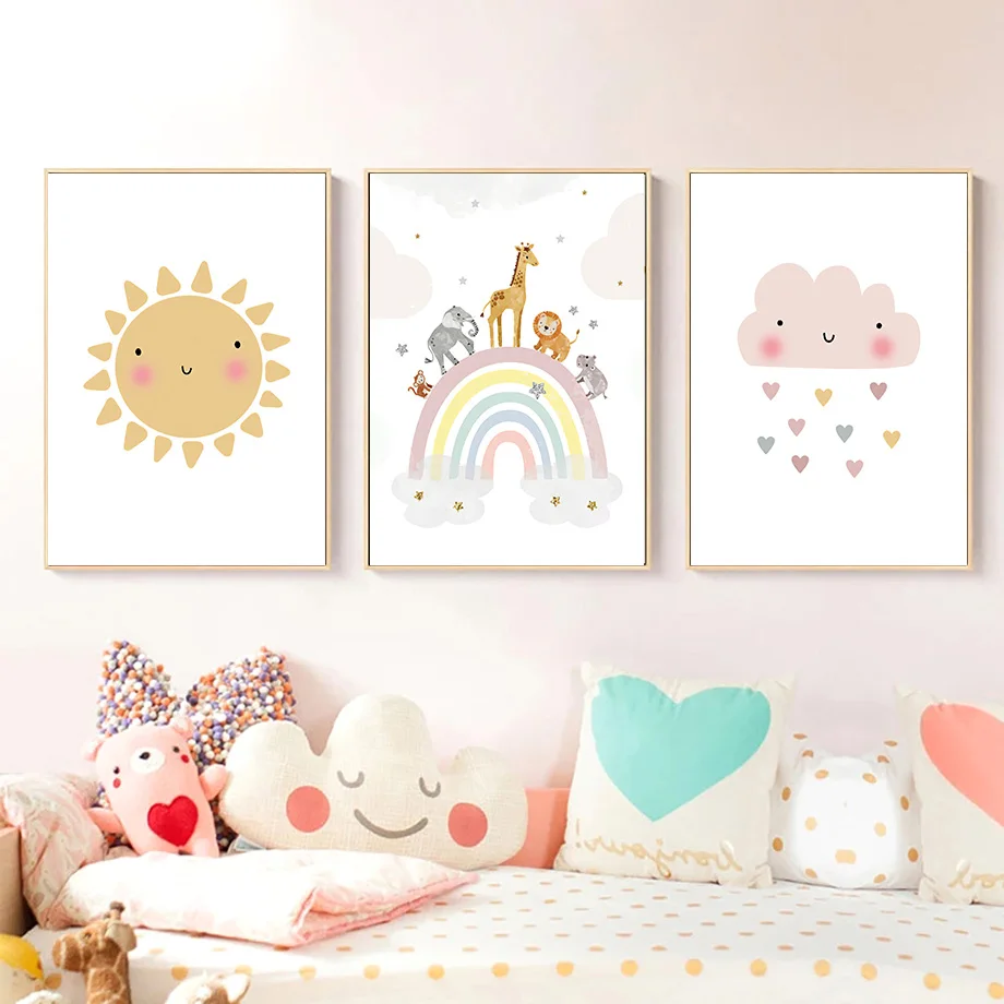 Giraffe Elefant Heißluftballon – Baby Nursery Decor Girl Bewertung und Preis
