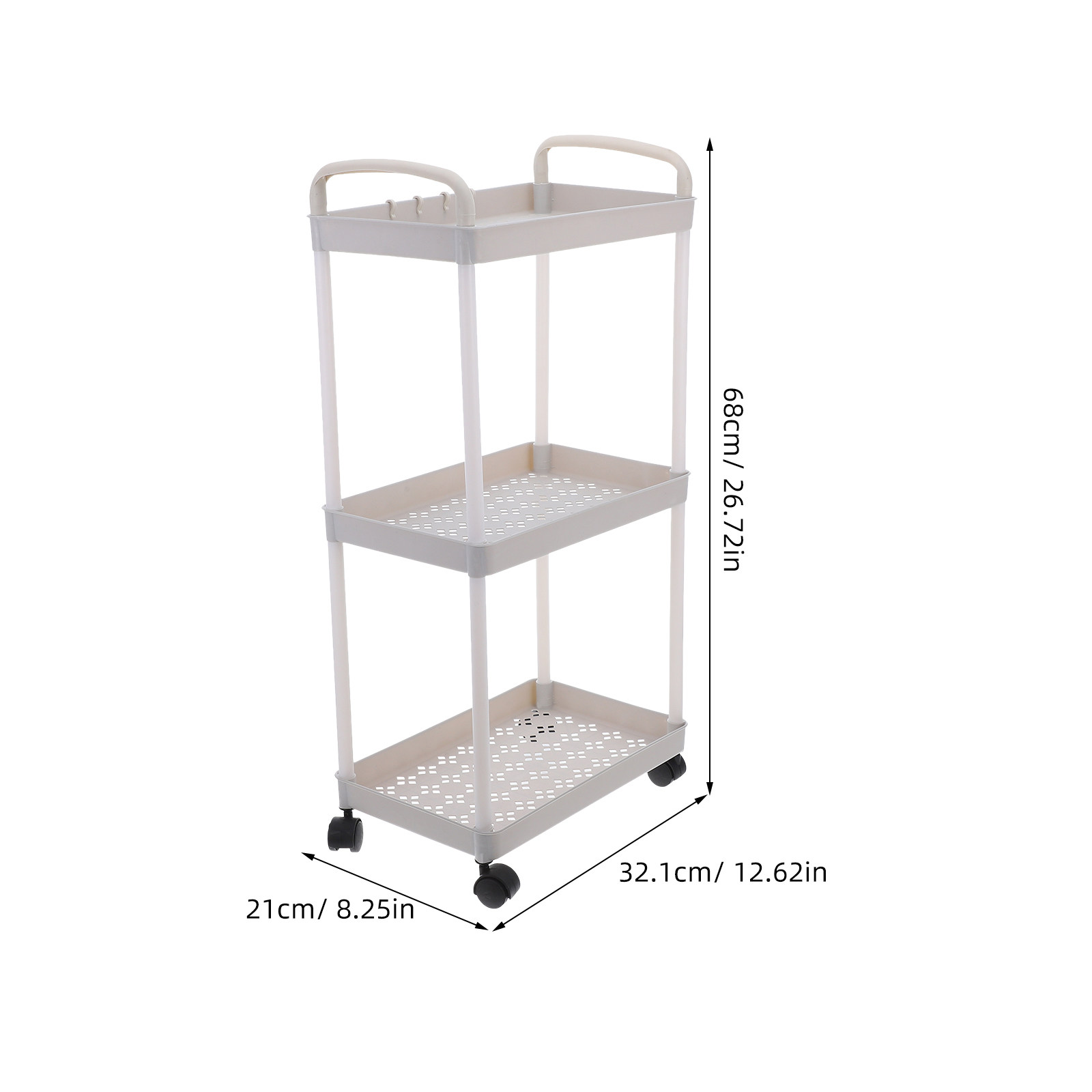 3-stöckiger Kunststoff-Aufbewa – Baby Nursery Trolley Bewertung und Preis