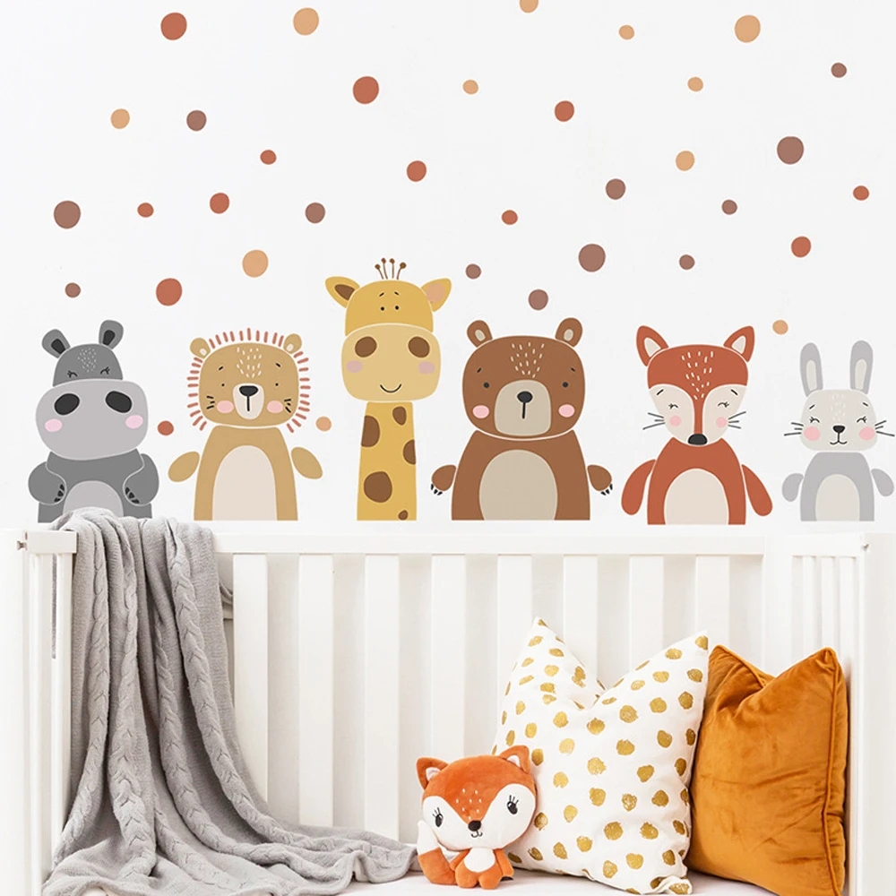 Boho süße Giraffe Bär Tiere Pu – Baby Nursery Peel And Stick Wallpaper Bewertung und Preis