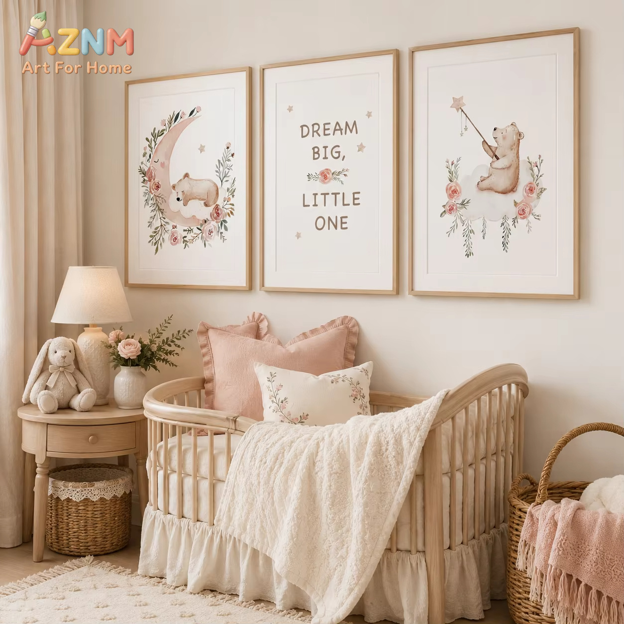 AZNM Kinderzimmer-Blumen-Wandk – Baby Girl Nursery Quotes Bewertung und Preis