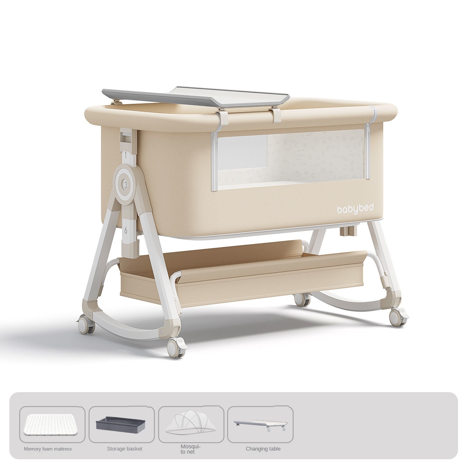 Babybett, Tragbar und Verstell – Baby Nursery Trolley Bewertung und Preis