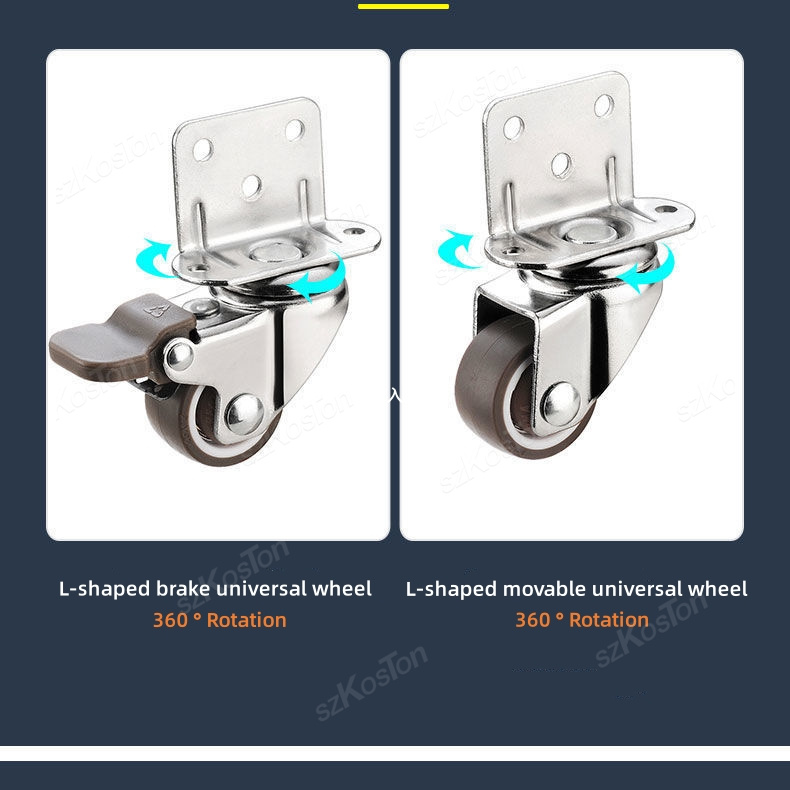 4 Stück L-förmige Möbelrollen, – Baby Nursery Trolley Bewertung und Preis