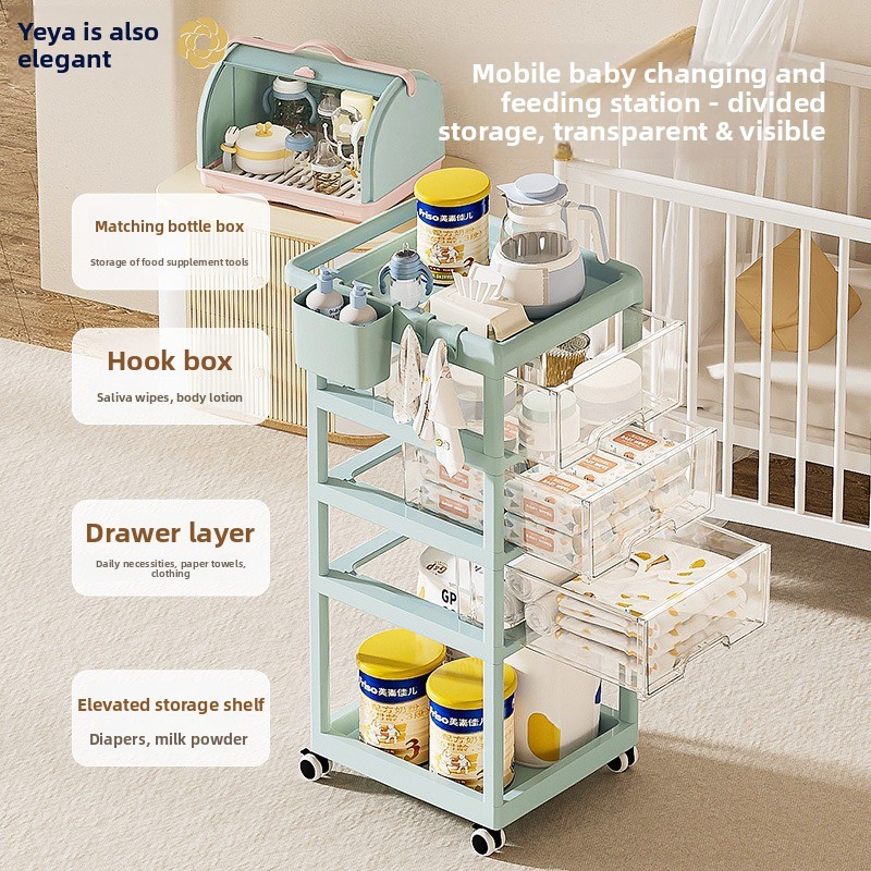 Beweglicher Baby-Aufbewahrungs – Baby Nursery Trolley Bewertung und Preis