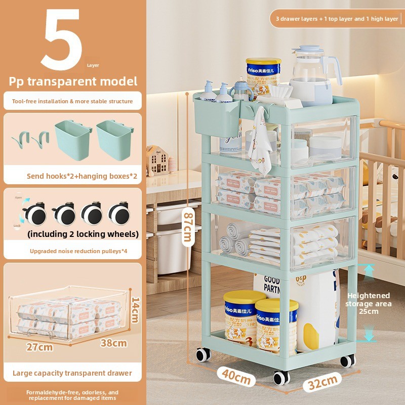 Beweglicher Baby-Aufbewahrungs – Baby Nursery Trolley Bewertung und Preis
