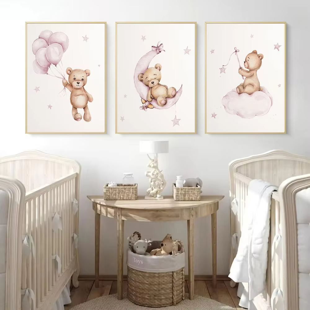 Bären-Wandkunst für das Kinder – Baby Nursery Decor Girl Bewertung und Preis