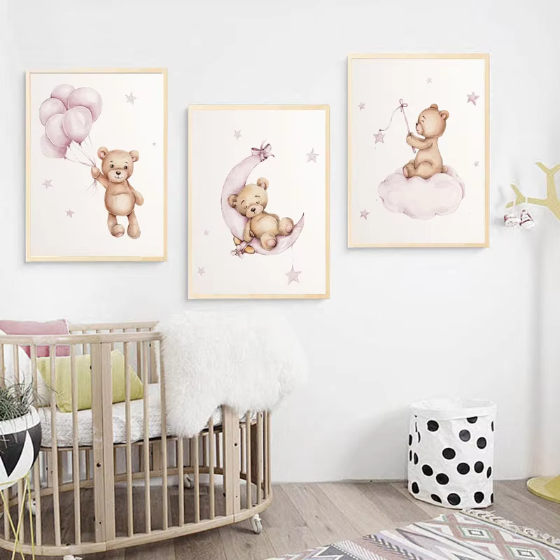Bären-Wandkunst für das Kinder – Baby Nursery Decor Girl Bewertung und Preis