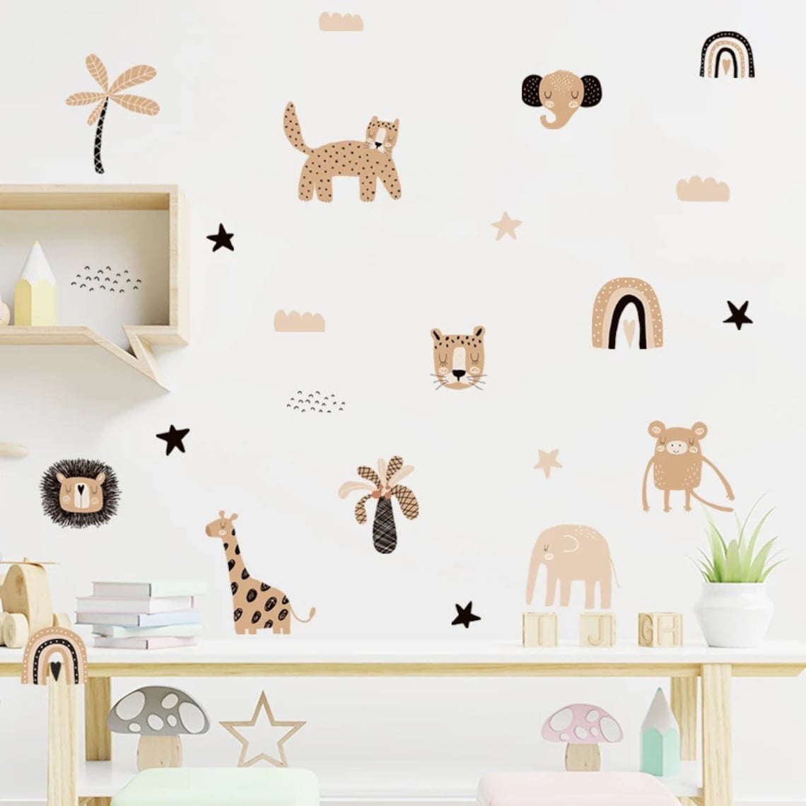 Boho Cartoon Regenbogen Stern  – Baby Nursery Decor Girl Bewertung und Preis