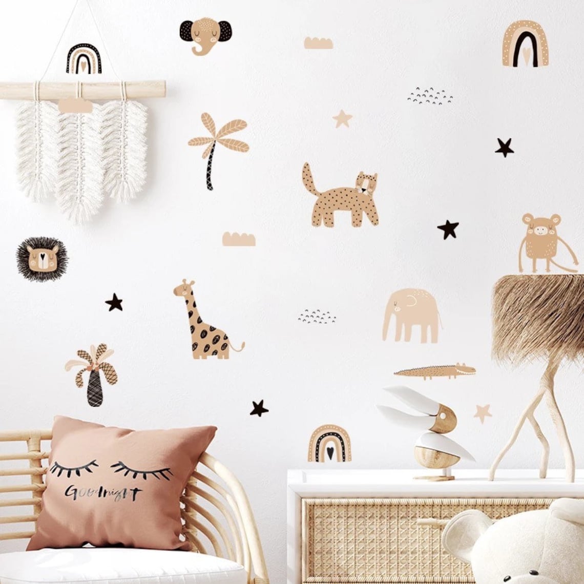 Boho Cartoon Regenbogen Stern  – Baby Nursery Decor Girl Bewertung und Preis